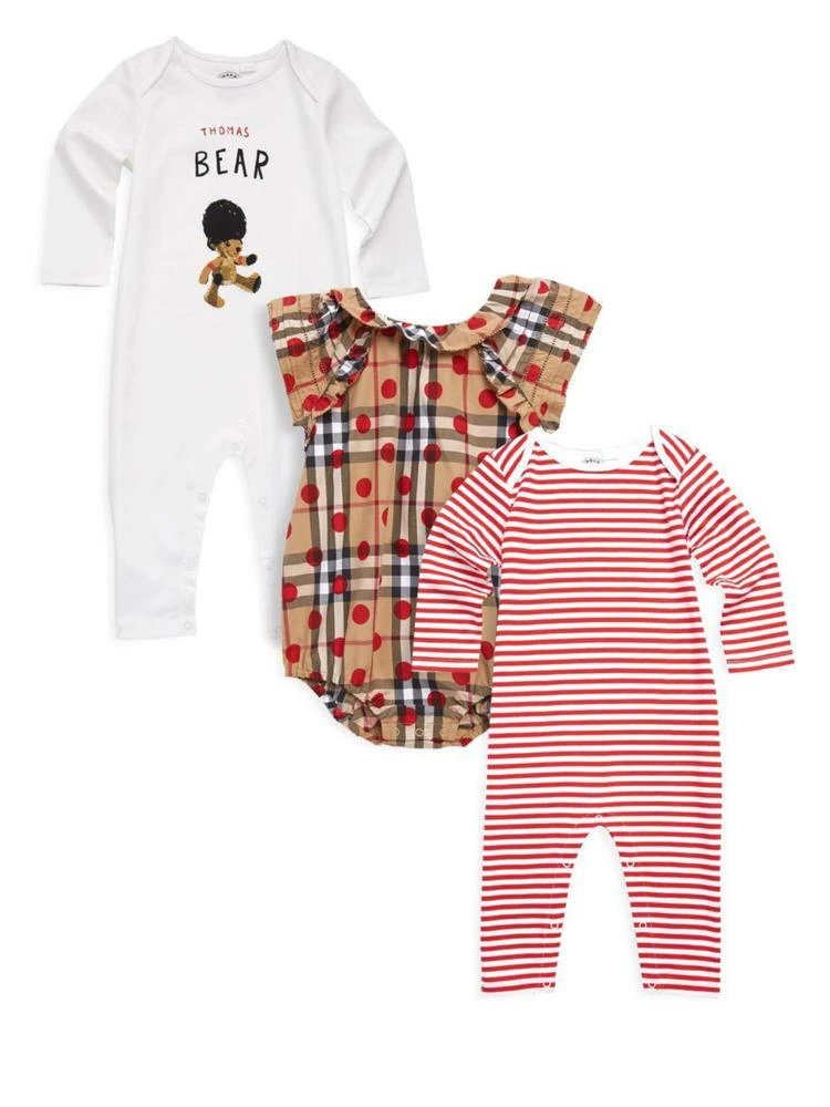 商品Burberry|Baby's 3-Piece Thomas Bodysuit,价格¥918,第1张图片