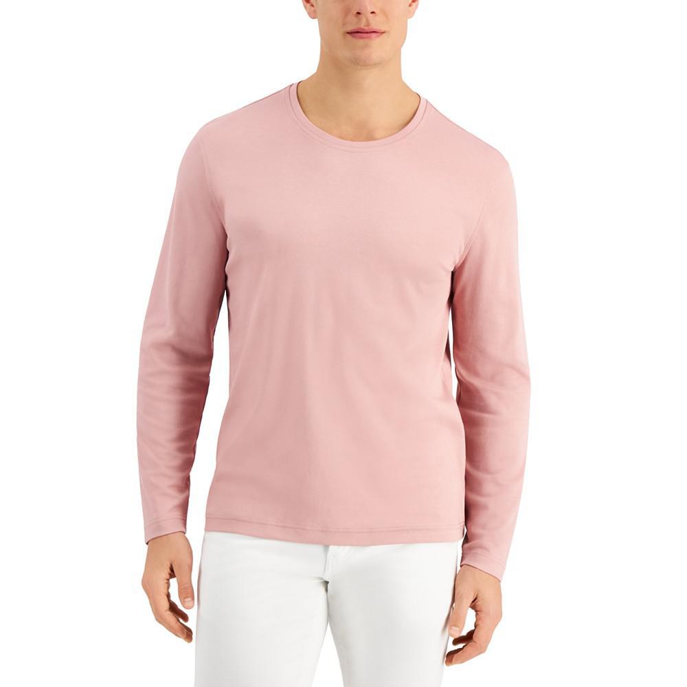 商品Alfani|Men's Long Sleeve Supima Crewneck T-Shirt, Created for Macy's,价格¥104,第3张图片详细描述