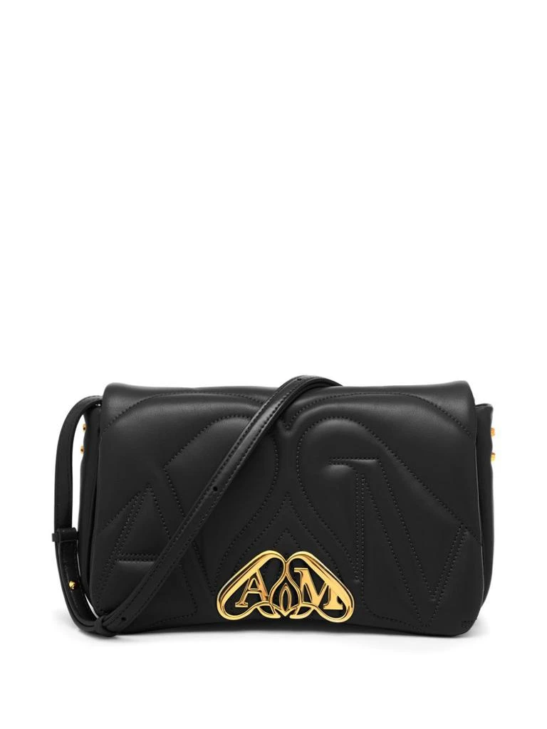 商品Alexander McQueen|ALEXANDER MCQUEEN - Seal Logo Small Leather Crossbody Bag,价格¥18752,第3张图片详细描述