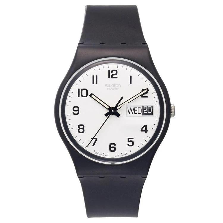 商品Swatch|Watch, Unisex Swiss Once Again Black Plastic Strap 34mm GB743,价格¥385,第2张图片详细描述