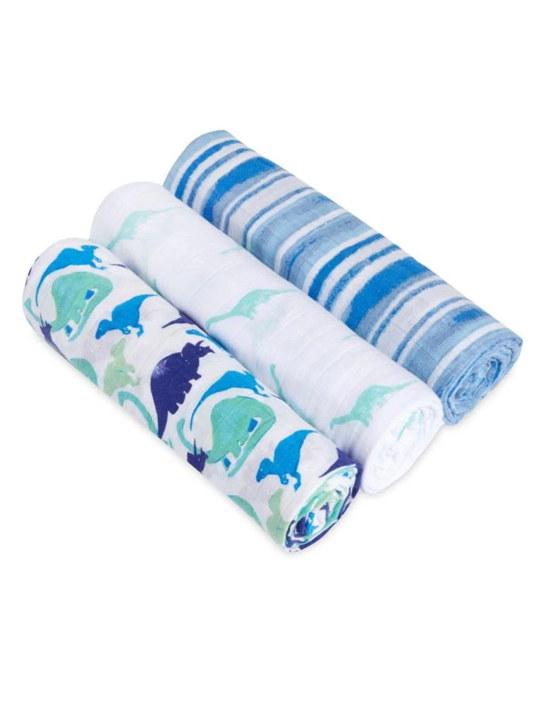 商品aden + anais|Baby's Set of 3 Classic Jurassic Cotton Swaddles,价格¥283,第1张图片
