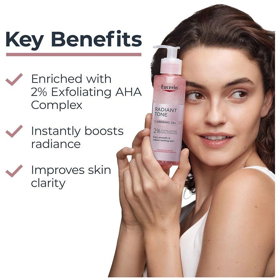 商品Eucerin Face|Radiant Tone Cleansing Gel, Face Cleanser With AHA Complex,价格¥141,第5张图片详细描述