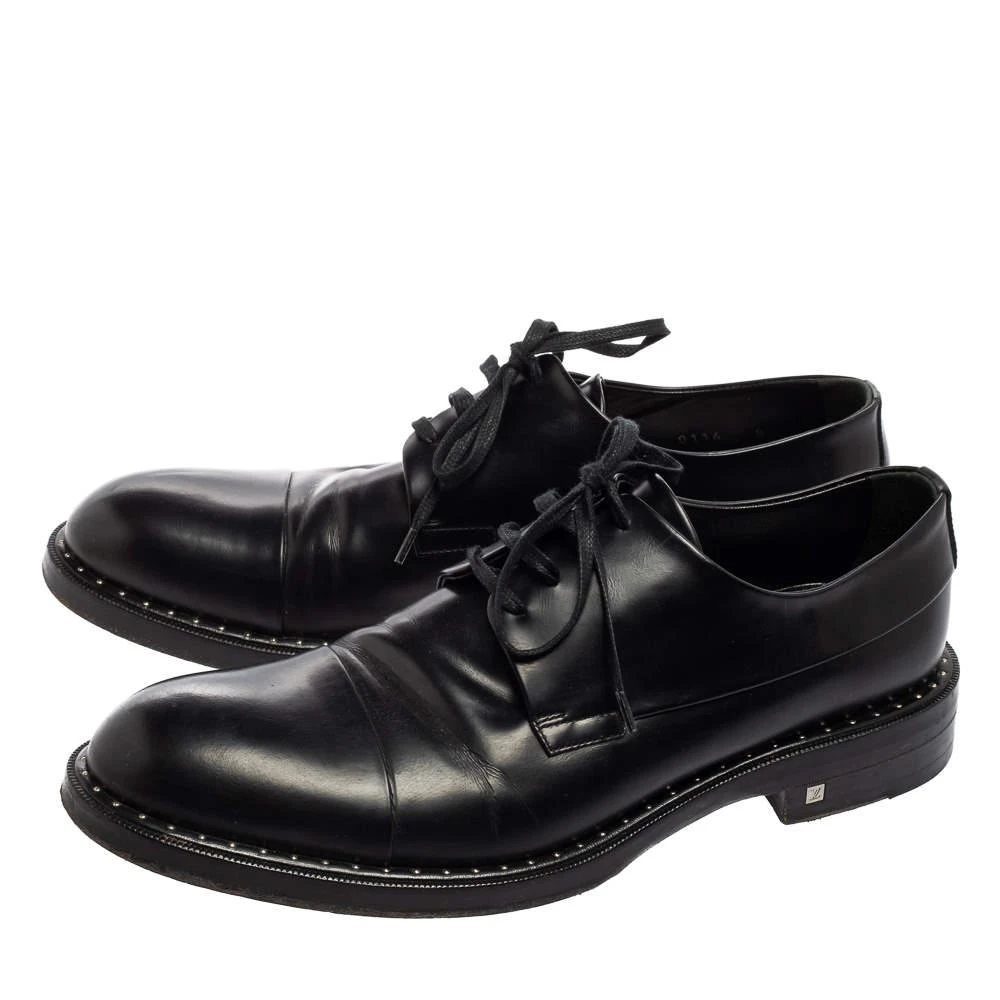 商品[二手商品] Louis Vuitton|Louis Vuitton Black Leather Lace Up Derby Size 42,价格¥2991,第4张图片详细描述