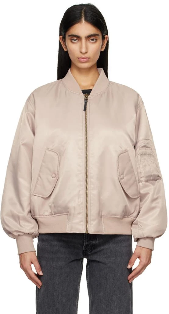 商品ANINE BING|Beige Leon Bomber Jacket,价格¥2076,第1张图片