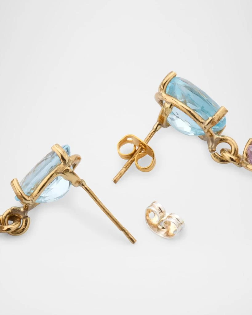 商品Dina Mackney|Blue Topaz, Amethyst, and Citrine Linear Earrings,价格¥2602,第4张图片详细描述