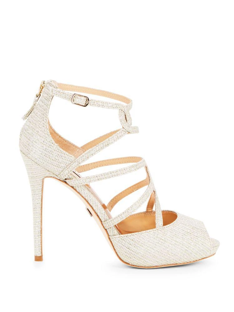 商品Badgley Mischka|Dew Caged Ankle-Strap Pumps,价格¥671,第5张图片详细描述