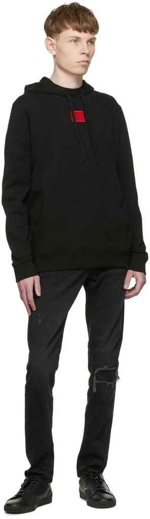 商品Hugo Boss|Black Cotton Hoodie,价格¥406,第4张图片详细描述