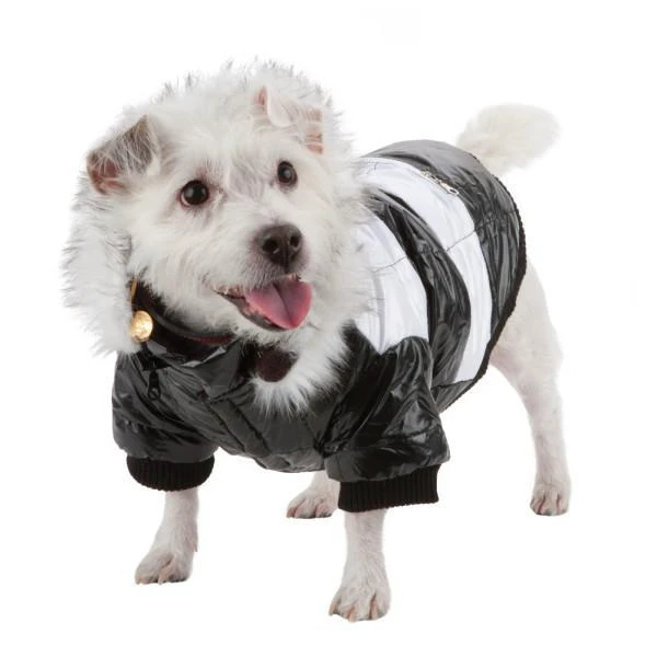 商品Pet Life|Fashion Striped Ultra-Plush Pet Parka Coat,价格¥304,第5张图片详细描述