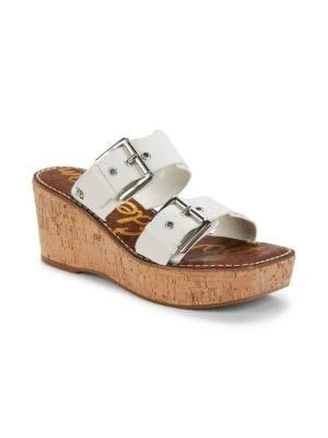 商品Sam Edelman|Anna Leather Wedge Sandals,价格¥277,第2张图片详细描述