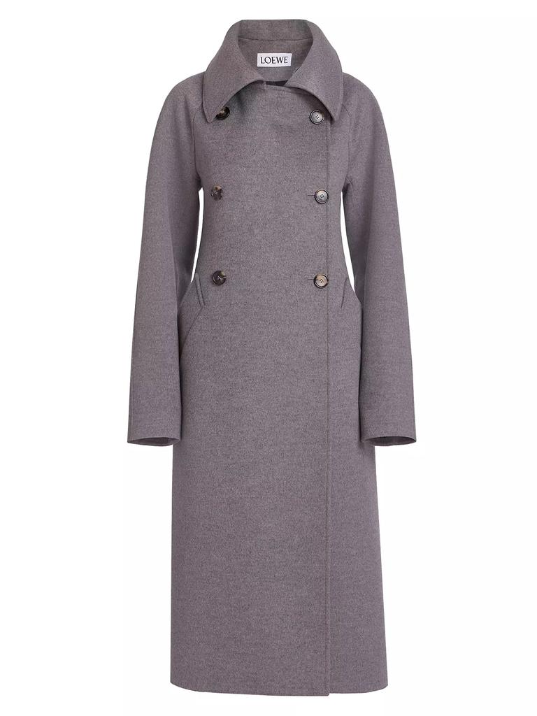 コート Loewe double-breasted coat Double-breasted coat in wool and cashmere Black - LOEWE