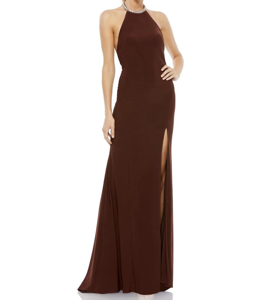 商品Ieena for Mac Duggal|Halter Jersey Gown,价格¥3006,第1张图片