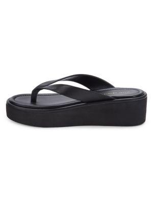 ​Leather Thong Toe Platform Sandals商品第4张图片规格展示