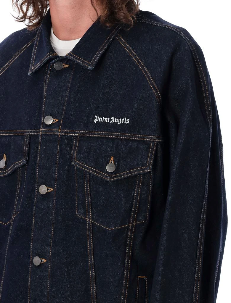 商品Palm Angels|RAW WASH LOGO DENIM JACKET,价格¥2907,第3张图片详细描述