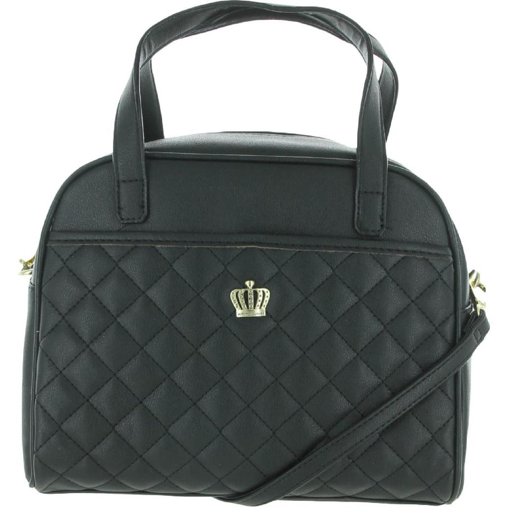 Juicy Couture Crown Royal Women's Faux Leather Quilted Embellished Convertible Satchel Handbag商品第1张图片规格展示
