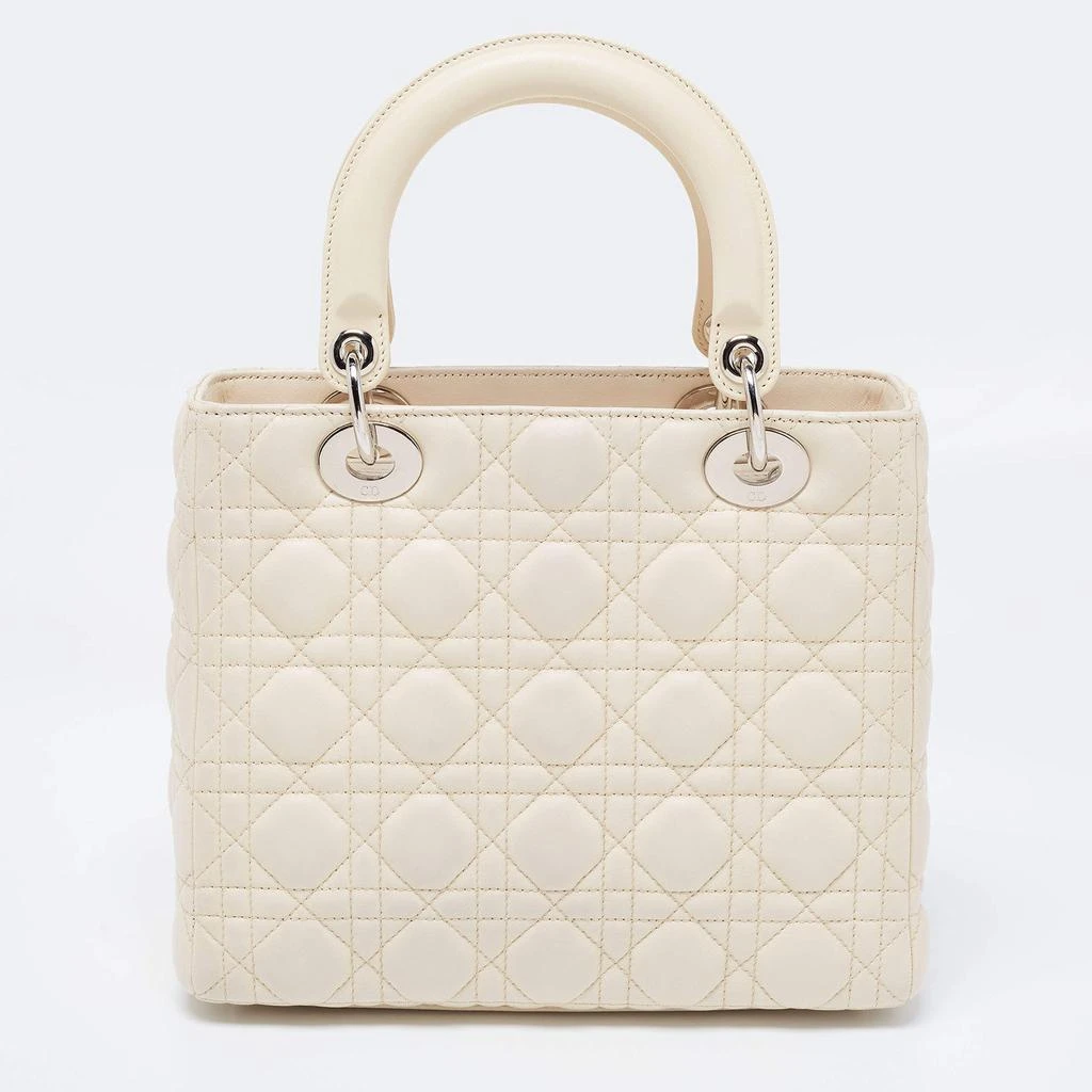 商品[二手商品] Dior|Dior Beige Cannage Leather Medium Lady Dior Tote ,价格¥22336,第4张图片详细描述