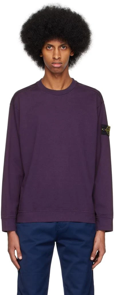 商品Stone Island|Purple Patch Long Sleeve T-Shirt,价格¥1364,第1张图片