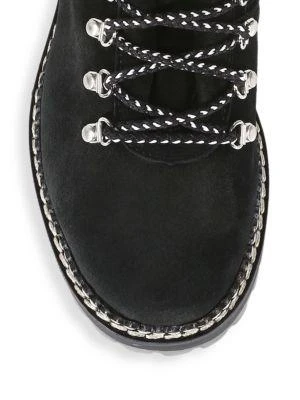 商品Montelliana 1965|Clara Suede Fur-Trimmed Hiking Boots,价格¥2505,第4张图片详细描述