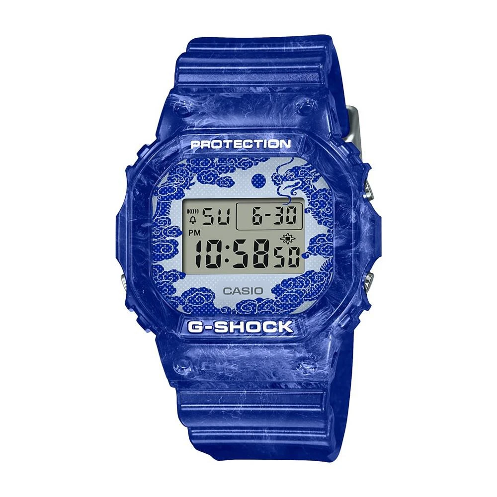 商品G-Shock|Men's Blue Resin Band Watch 42.8mm, DW5600BWP-2,价格¥1048,第1张图片