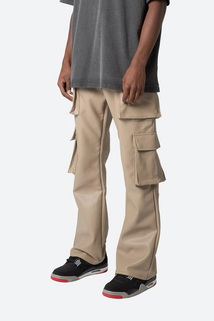 商品MNML|Leather Double Snap Cargo Pants - Khaki,价格¥576,第3张图片详细描述