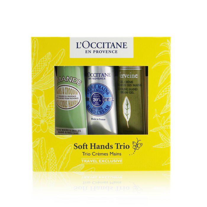 L'Occitane 柔软双手3件套装：甜扁桃紧致护手霜 30ml + 乳木果护手霜 30ml + 马鞭草清新润手霜 30ml 3x30ml/1oz商品第1张图片规格展示