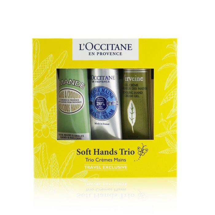 商品L'Occitane|L'Occitane 柔软双手3件套装：甜扁桃紧致护手霜 30ml + 乳木果护手霜 30ml + 马鞭草清新润手霜 30ml 3x30ml/1oz,价格¥247,第1张图片