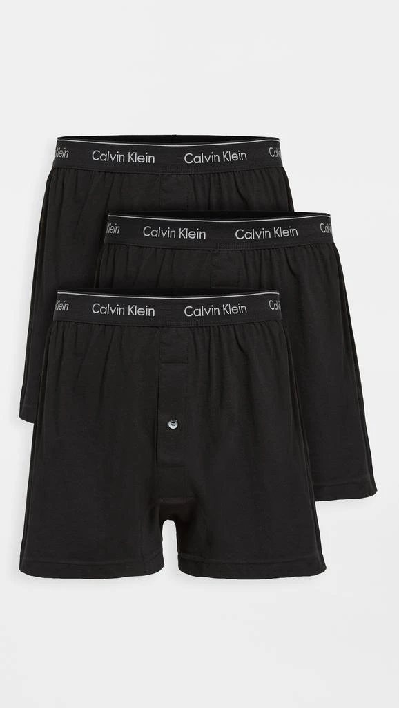 商品Calvin Klein|Cotton Classic Fit 3-Pack Knit Boxers,价格¥323,第1张图片