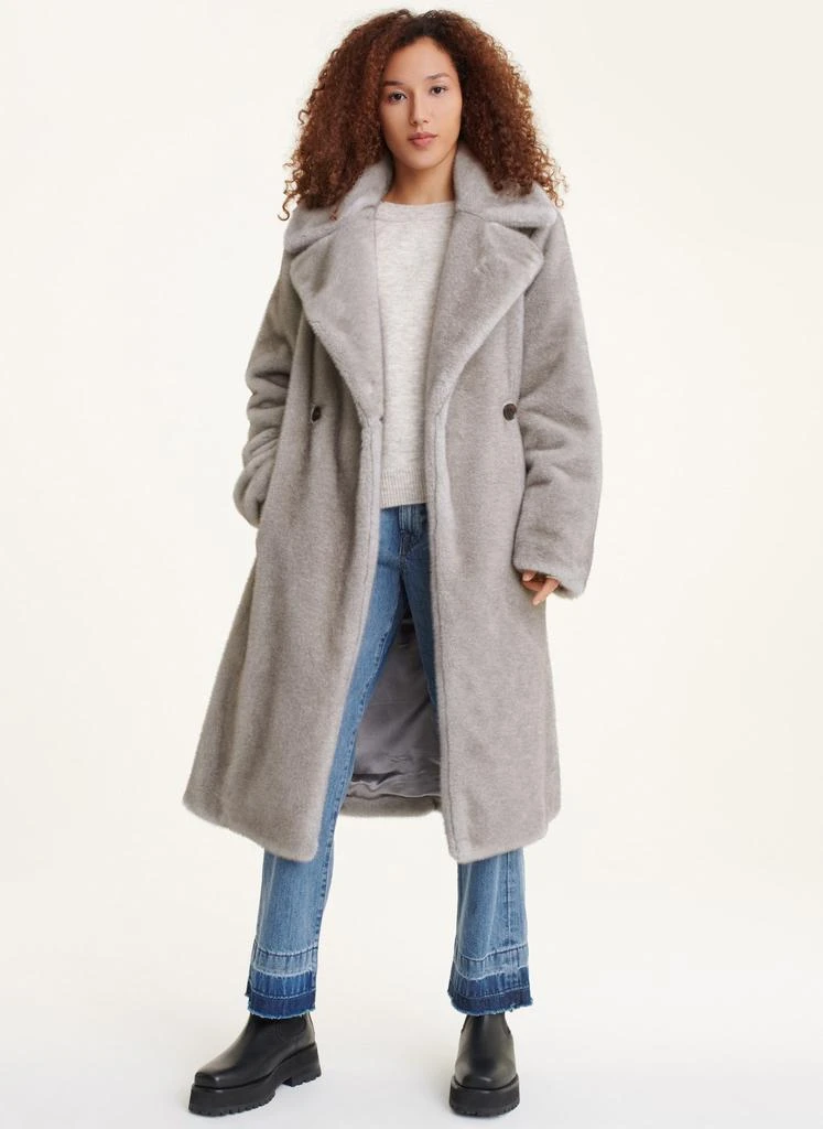 商品DKNY|Faux Mink Longline Coat,价格¥3003,第1张图片