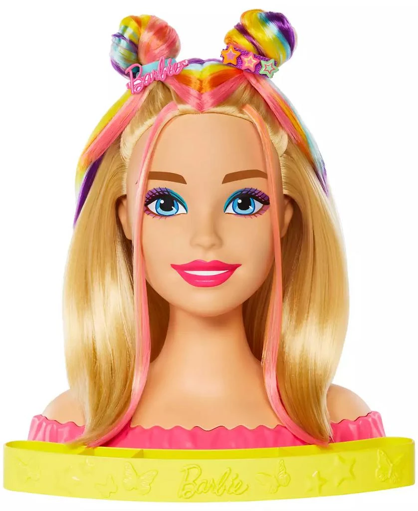 商品Barbie|Deluxe Styling Head, Barbie Totally Hair, Blonde Rainbow Hair,价格¥201,第4张图片详细描述