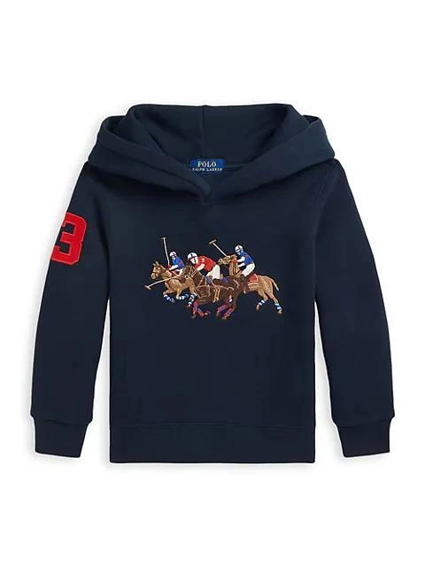 商品Ralph Lauren|Little Boy's Equestrian Fleece Hoodie,价格¥362,第1张图片