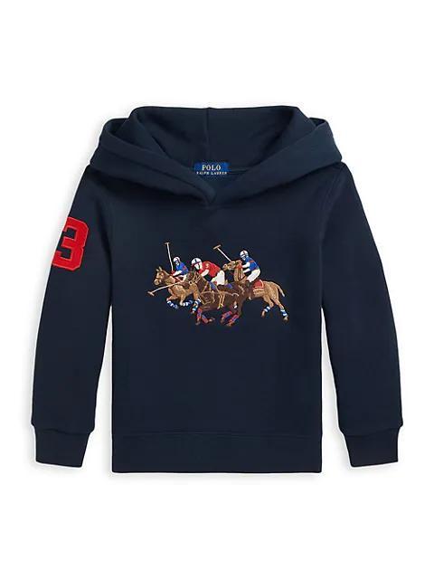 商品Ralph Lauren|Little Boy's Equestrian Fleece Hoodie,价格¥585-¥625,第1张图片