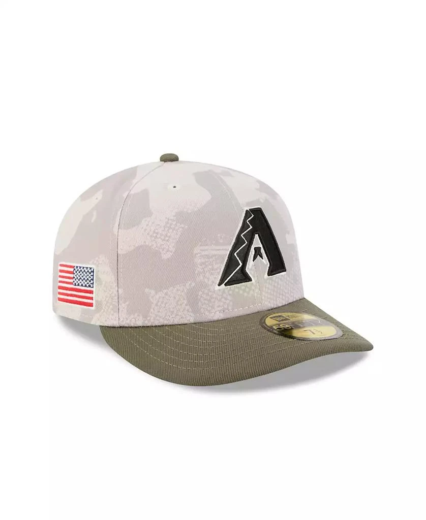 商品New Era|Men's Light Beige/Olive Arizona Diamondbacks 2025 Armed Forces Day 59FIFTY Fitted Hat,价格¥356,第2张图片详细描述