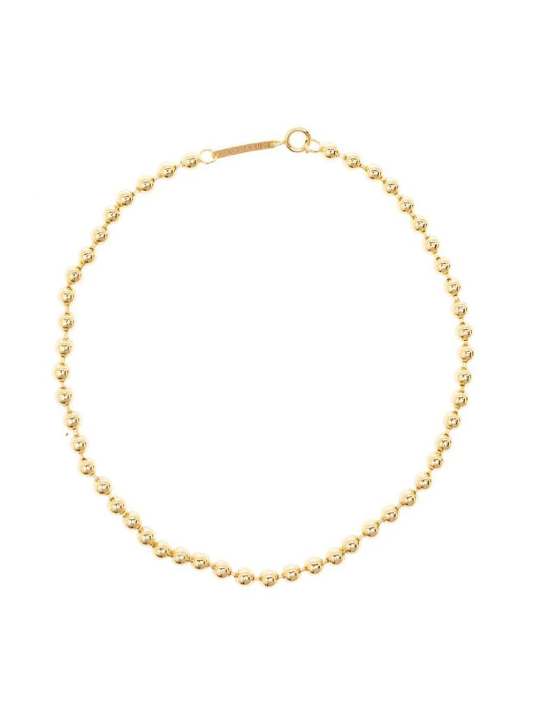 商品FEDERICA TOSI|'Mini Allison' Necklace with Golden Beads and Logo Plaque in 18K Plated Bronze Woman,价格¥1048,第1张图片