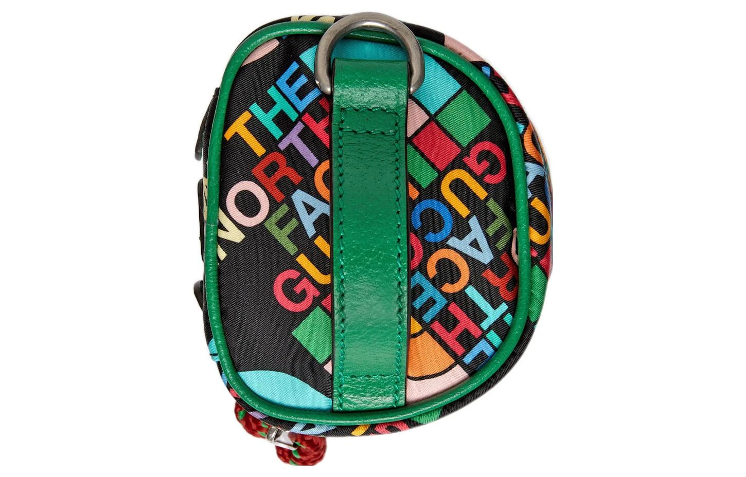 商品[国内直发] Gucci|古驰 x The North Face北面 联名款 Logo印花拉链 再生尼龙 圆筒包水壶包单肩斜挎包 女款 黑色/绿色 #潮酷推荐#,价格¥6657,第7张图片详细描述