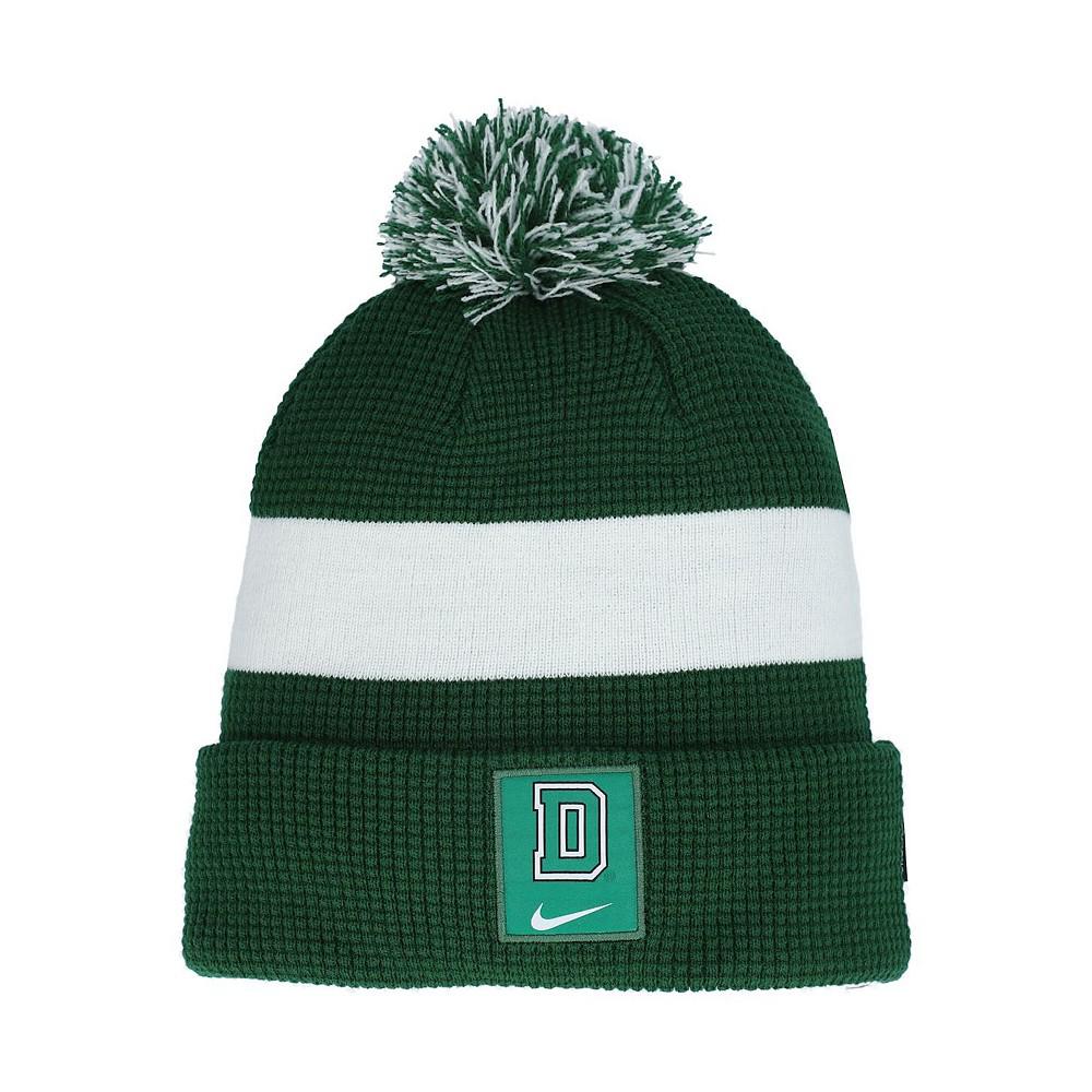 Men's Green, White Dartmouth Big Green Sideline Team Cuffed Knit Hat with Pom商品第1张图片规格展示