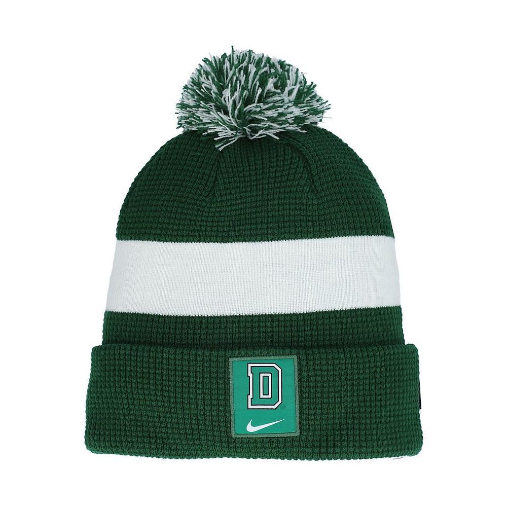 商品NIKE|Men's Green, White Dartmouth Big Green Sideline Team Cuffed Knit Hat with Pom,价格¥223,第1张图片