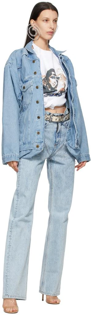 商品Y/Project|SSENSE Exclusive Blue Denim Pop-Up Jacket,价格¥2729,第4张图片详细描述
