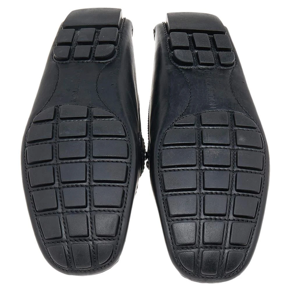 Louis Vuitton Black Leather Monte Carlo Slip on Loafers Size 45 商品