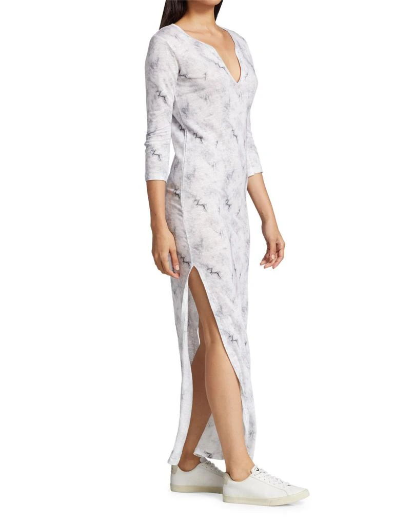 商品Majestic|Cloud-Print Linen Maxi Dress,价格¥631,第3张图片详细描述