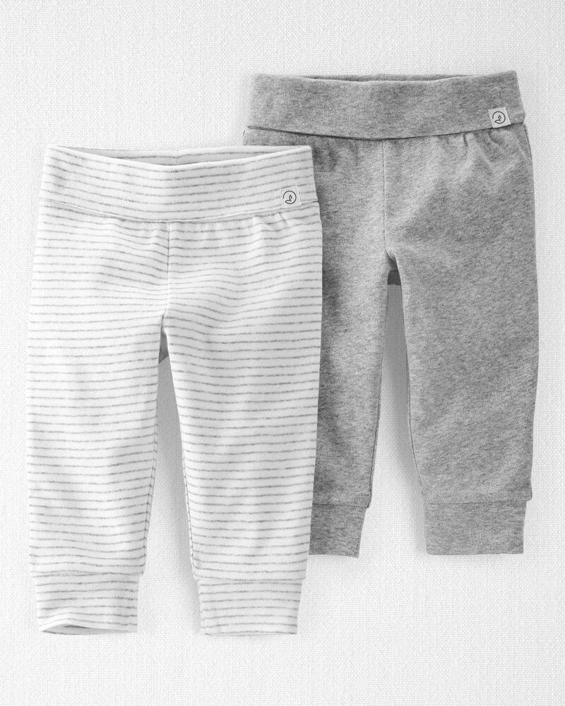 商品littleplanet|2-Pack Organic Cotton Grow-With-Me Pants,价格¥89,第1张图片