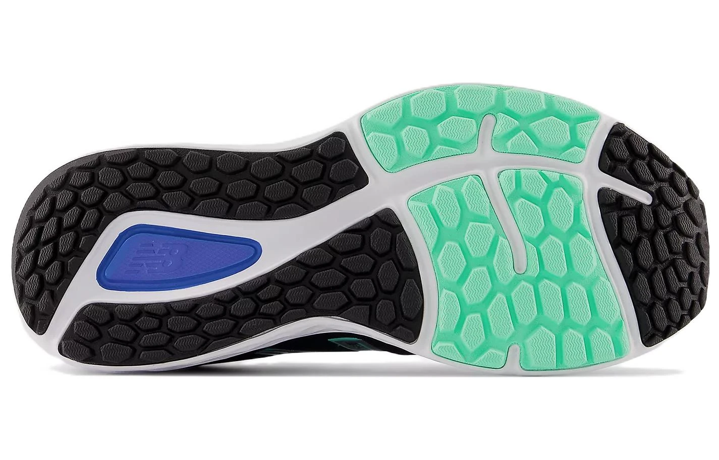 商品[国内直发] New Balance|NB 990 V7 v7 Fresh Foam 复古 织物皮革防滑耐磨透气 低帮跑步鞋 女款 黑蓝色,价格¥311,第5张图片详细描述