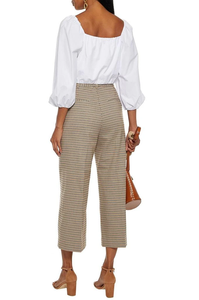 商品REBECCA VALLANCE|Cocoa cropped houndstooth jacquard wide-leg pants,价格¥627,第3张图片详细描述