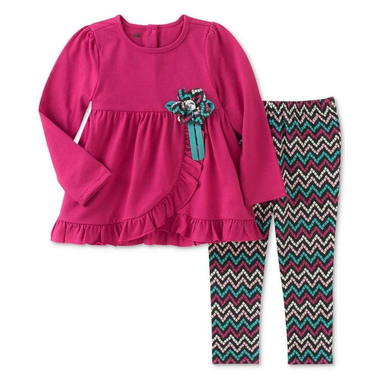 商品KIDS HEADQUARTERS|2-Pc. Ruffle-Hem Tunic & Leggings Set, Baby Girls (0-24 months),价格¥113,第2张图片详细描述