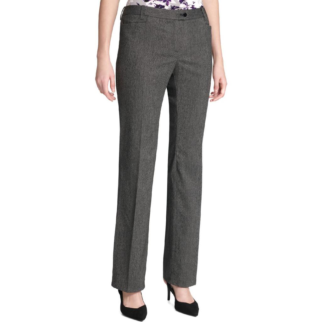 Calvin Klein Womens Herringbone Modern Fit Dress Pants商品第1张图片规格展示