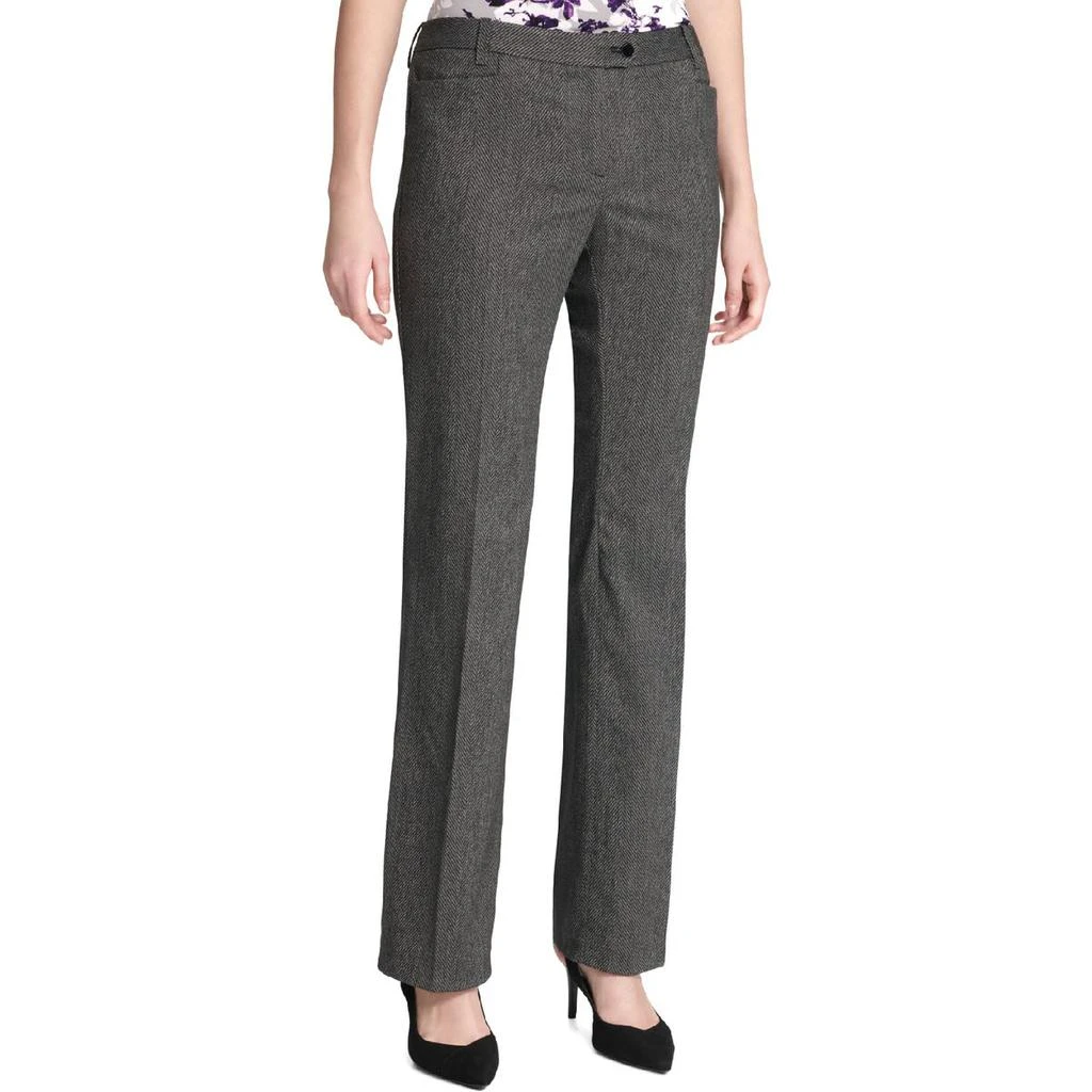 商品Calvin Klein|Calvin Klein Womens Herringbone Modern Fit Dress Pants,价格¥345,第1张图片