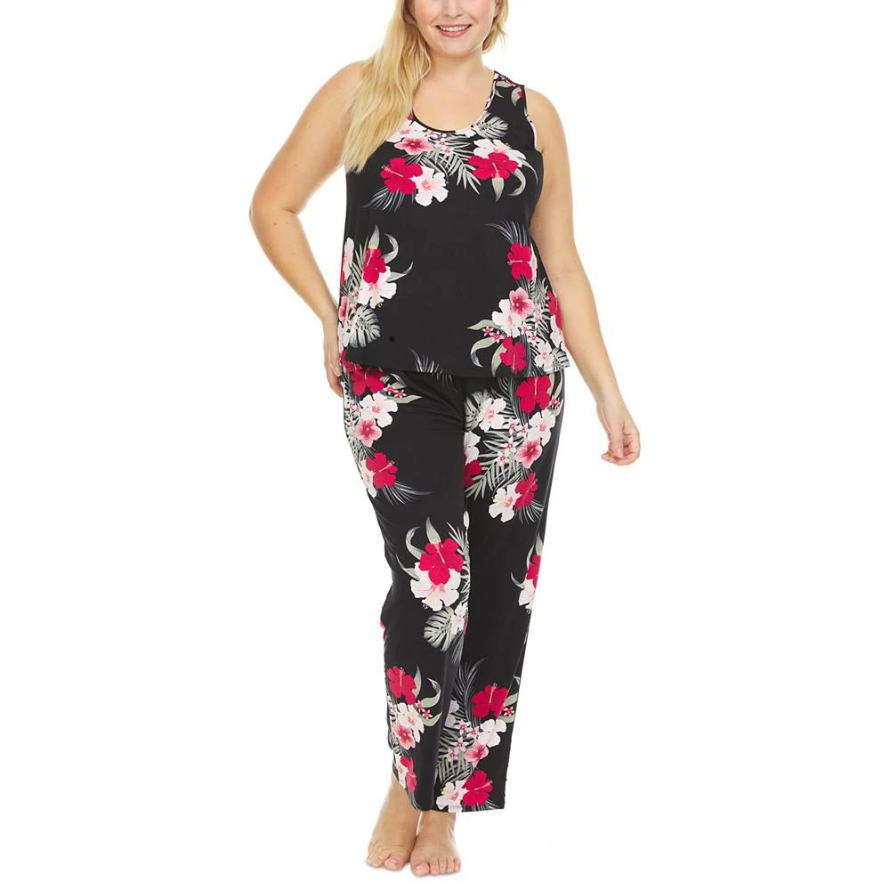 商品Flora Nikrooz|Plus Size Kimber Tank Top Pajama Set,价格¥403,第3张图片详细描述