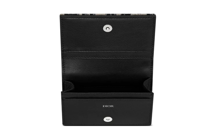 商品[国内直发] Dior|迪奥 满印Logo经典刺绣老花字母满印 织物 卡片套卡包 男女同款 牛仔蓝色,价格¥5274,第5张图片详细描述