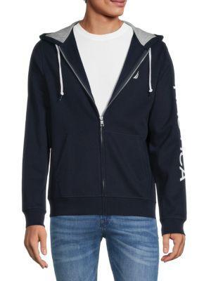 商品Nautica|Logo Zip Up Hoodie,价格¥287,第1张图片