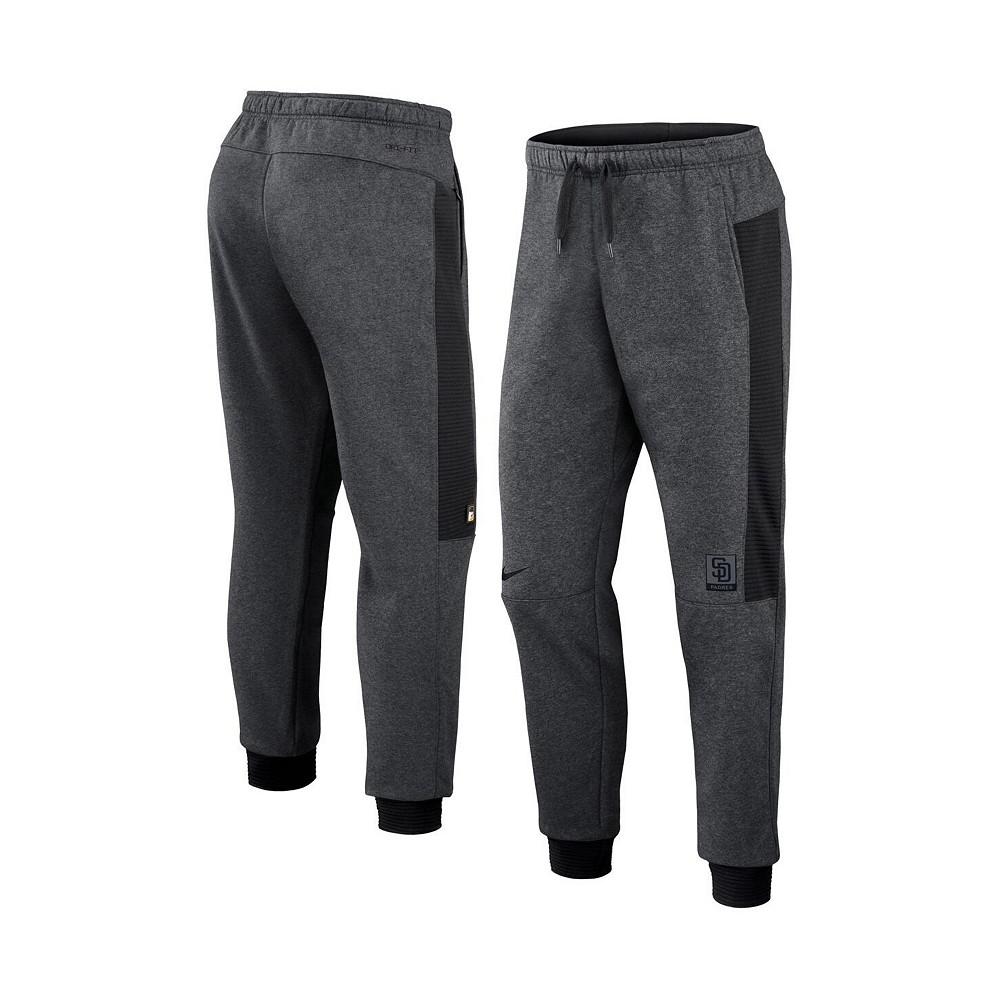 Men's Heathered Gray, Black San Diego Padres Authentic Collection Flux Performance Jogger Pants商品第1张图片规格展示