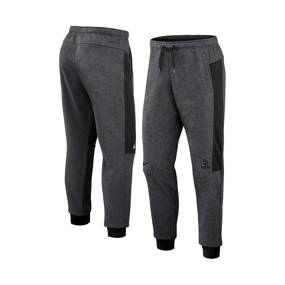 商品NIKE|Men's Heathered Gray, Black San Diego Padres Authentic Collection Flux Performance Jogger Pants,价格¥397,第1张图片