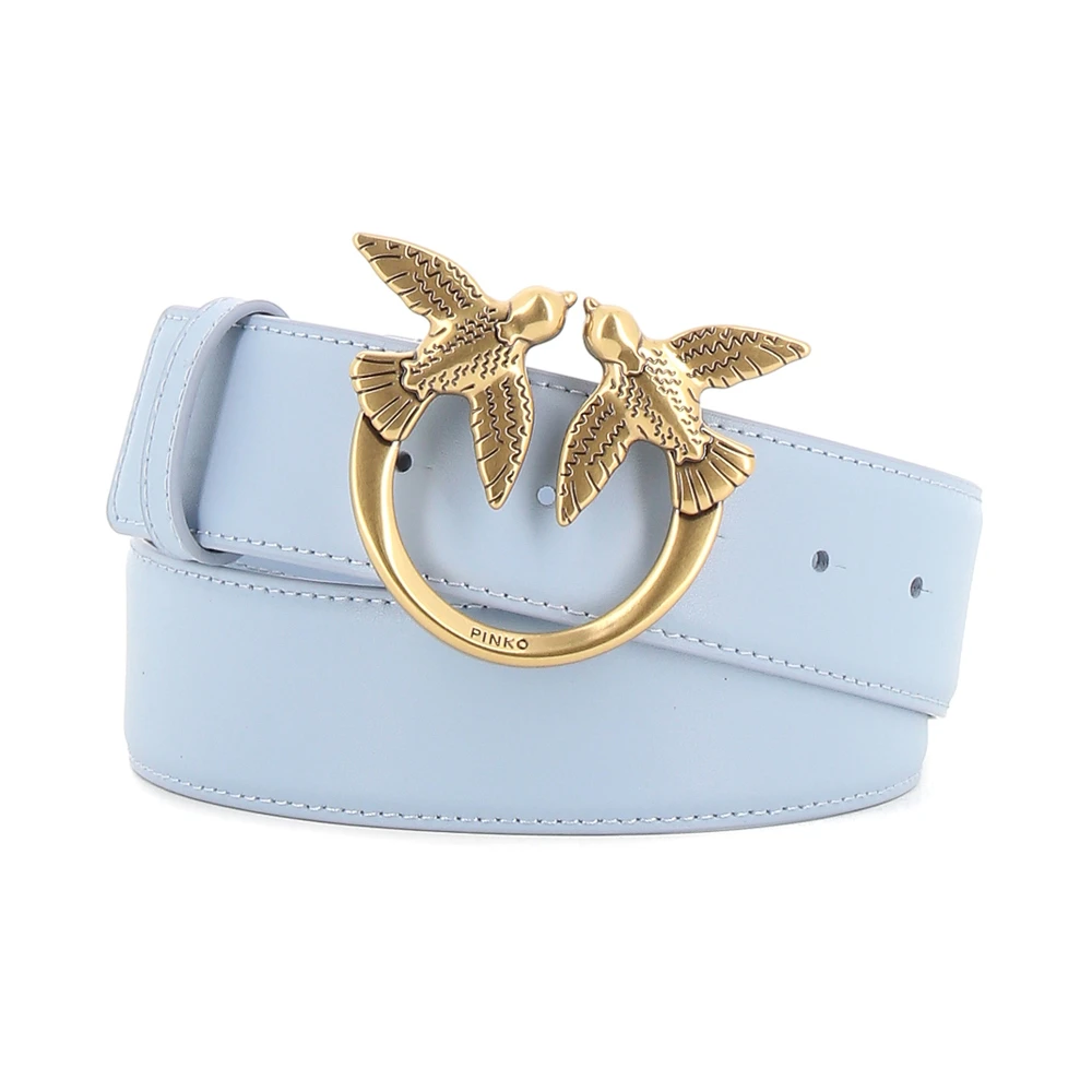 商品PINKO|PINKO 女士浅蓝色皮革腰带 1H20ZU-Y7SPE57Q,价格¥536,第1张图片